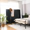 4-Panel Foldable Room Divider Privacy Screen with Steel Frame